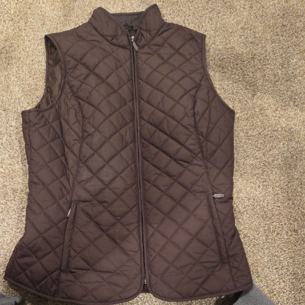 Eddie Bauer Women's Quilted Dark Brown Vest
